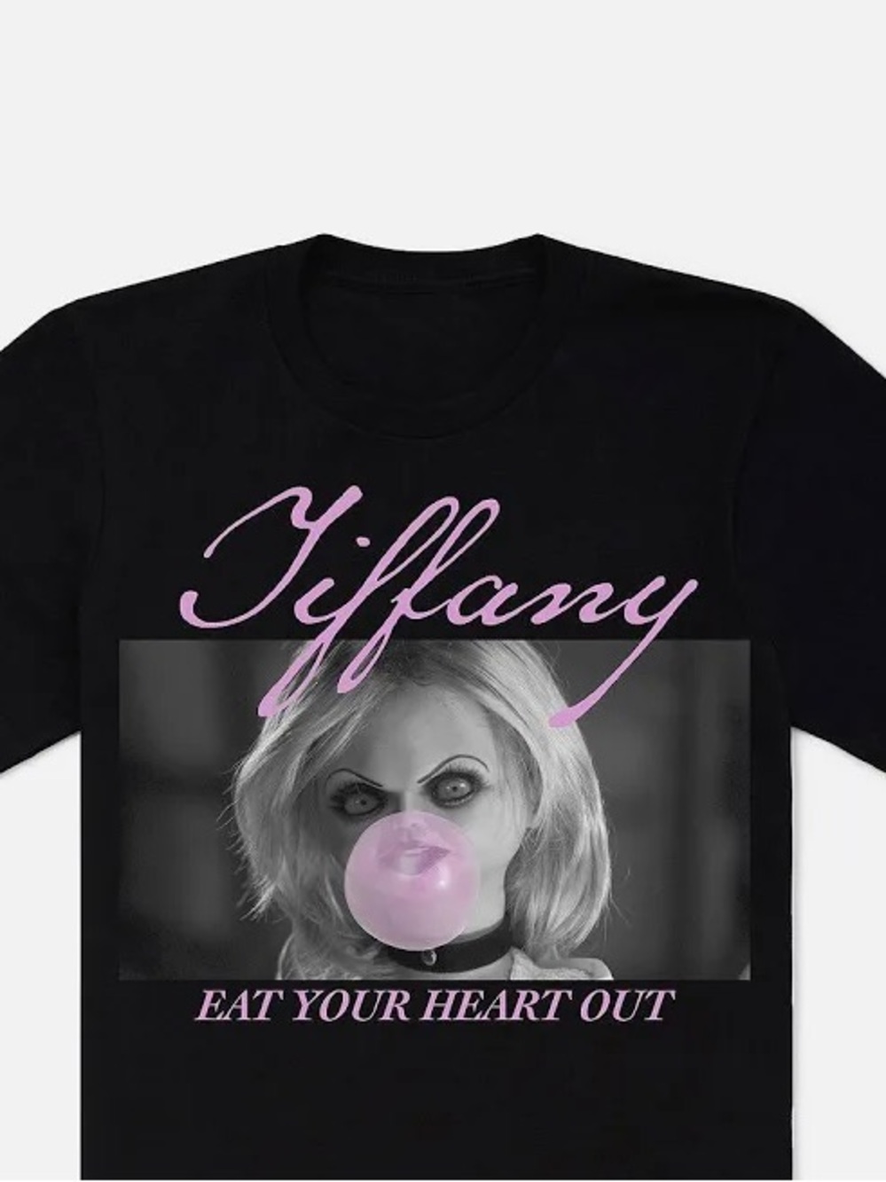 Bride of Chucky Eat your Heart out bubble gum CROP TEE